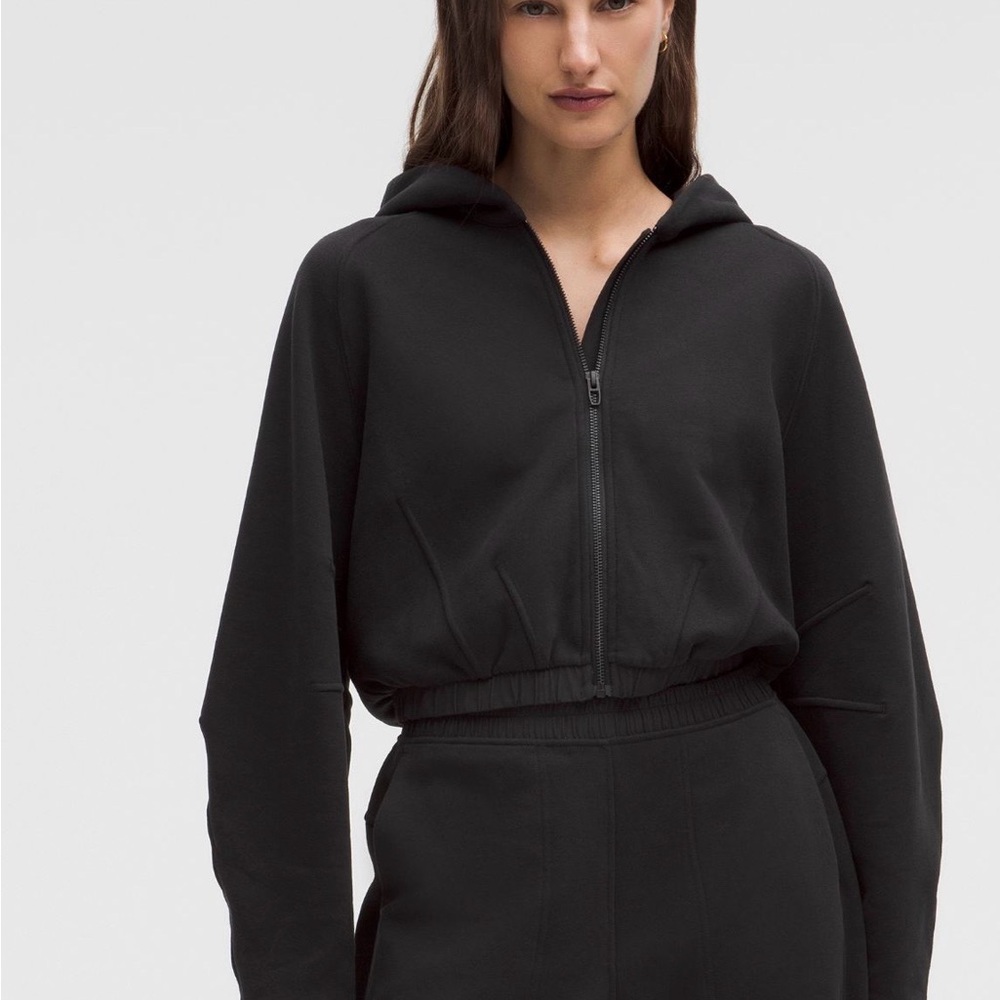 Women's Black Hoodie Top